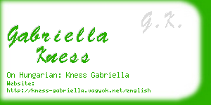 gabriella kness business card